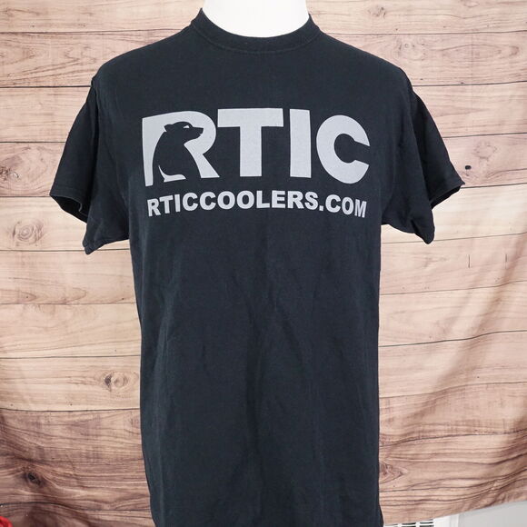 RTIC COOLERS LOGO BLACK SHORT SLEEVE T-SHIRT SIZE L - Picture 2 of 5